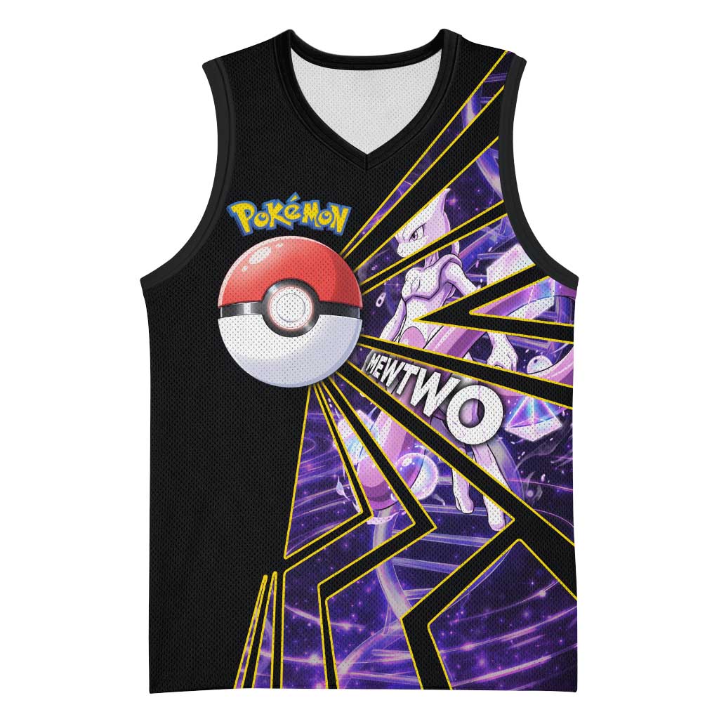 Mewtwo Poké Basketball Jersey Psychic DNA Comic Style