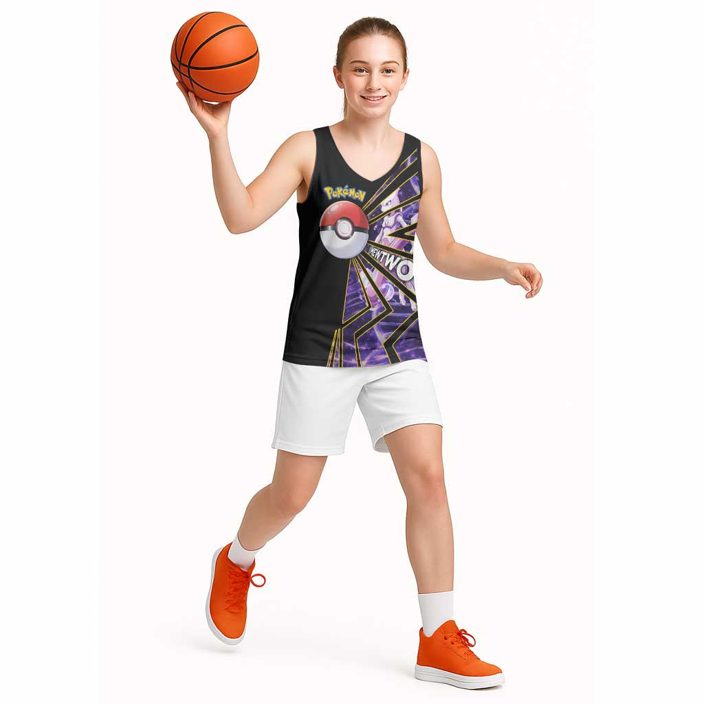 Mewtwo Poké Basketball Jersey Psychic DNA Comic Style