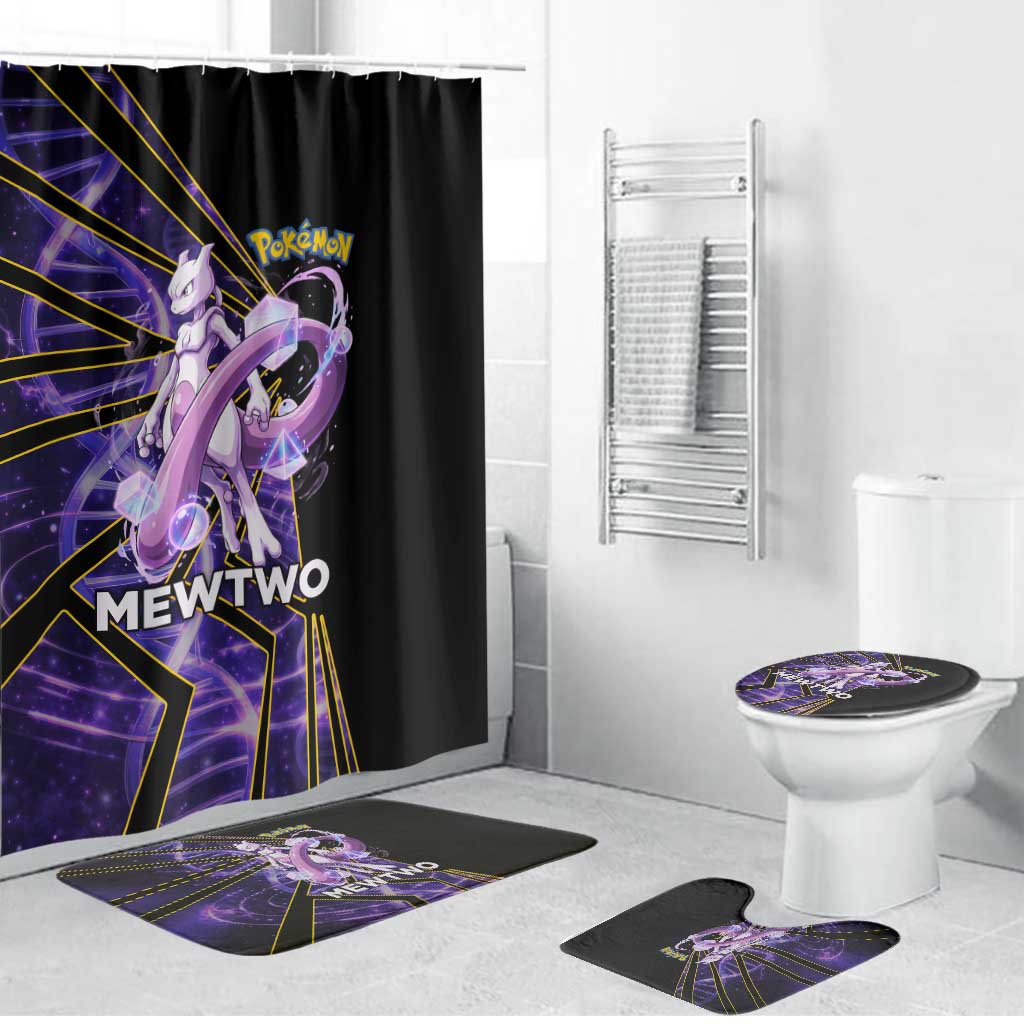 Mewtwo Poké Bathroom Set Psychic DNA Comic Style