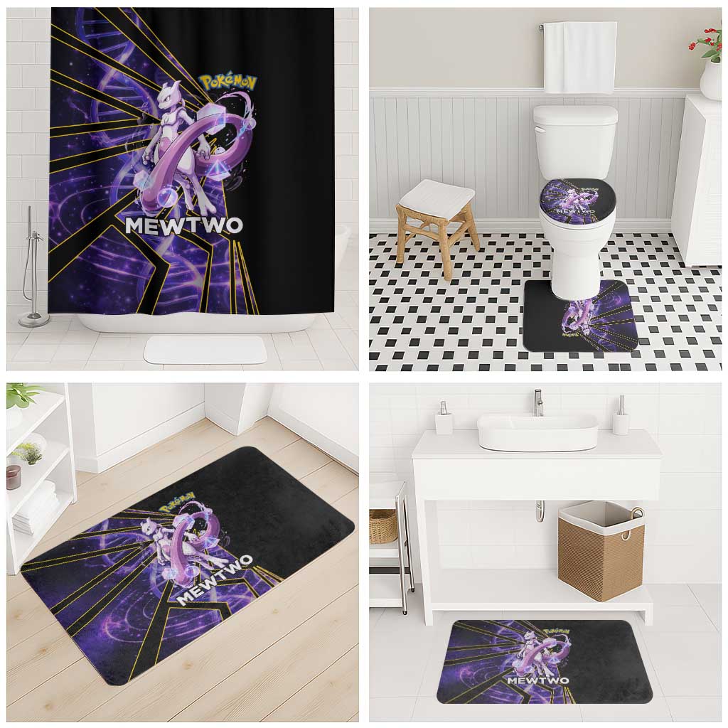 Mewtwo Poké Bathroom Set Psychic DNA Comic Style