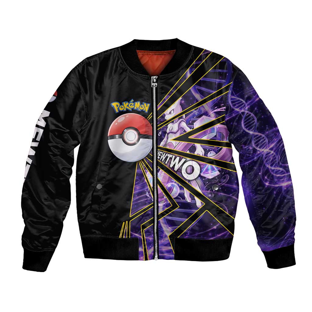 Mewtwo Poké Bomber Jacket Psychic DNA Comic Style