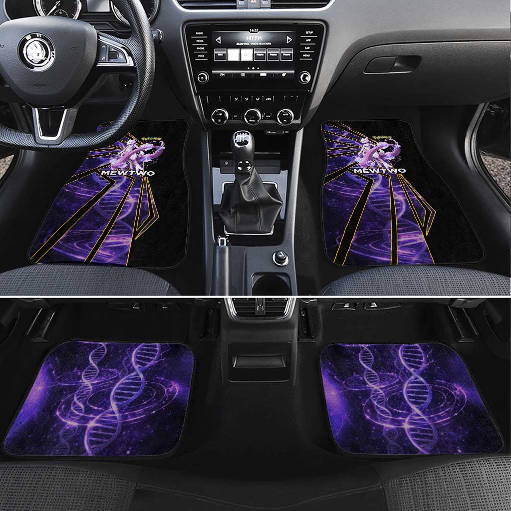 Mewtwo Poké Car Mats Psychic DNA Comic Style