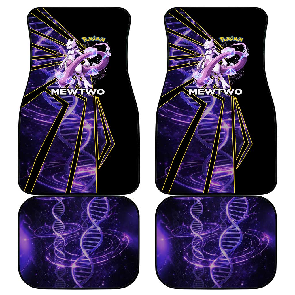 Mewtwo Poké Car Mats Psychic DNA Comic Style