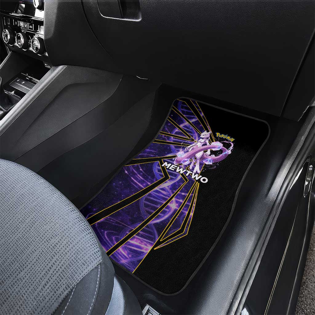 Mewtwo Poké Car Mats Psychic DNA Comic Style