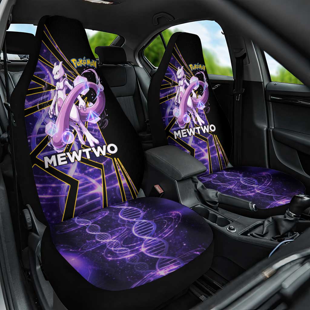 Mewtwo Poké Car Seat Cover Psychic DNA Comic Style