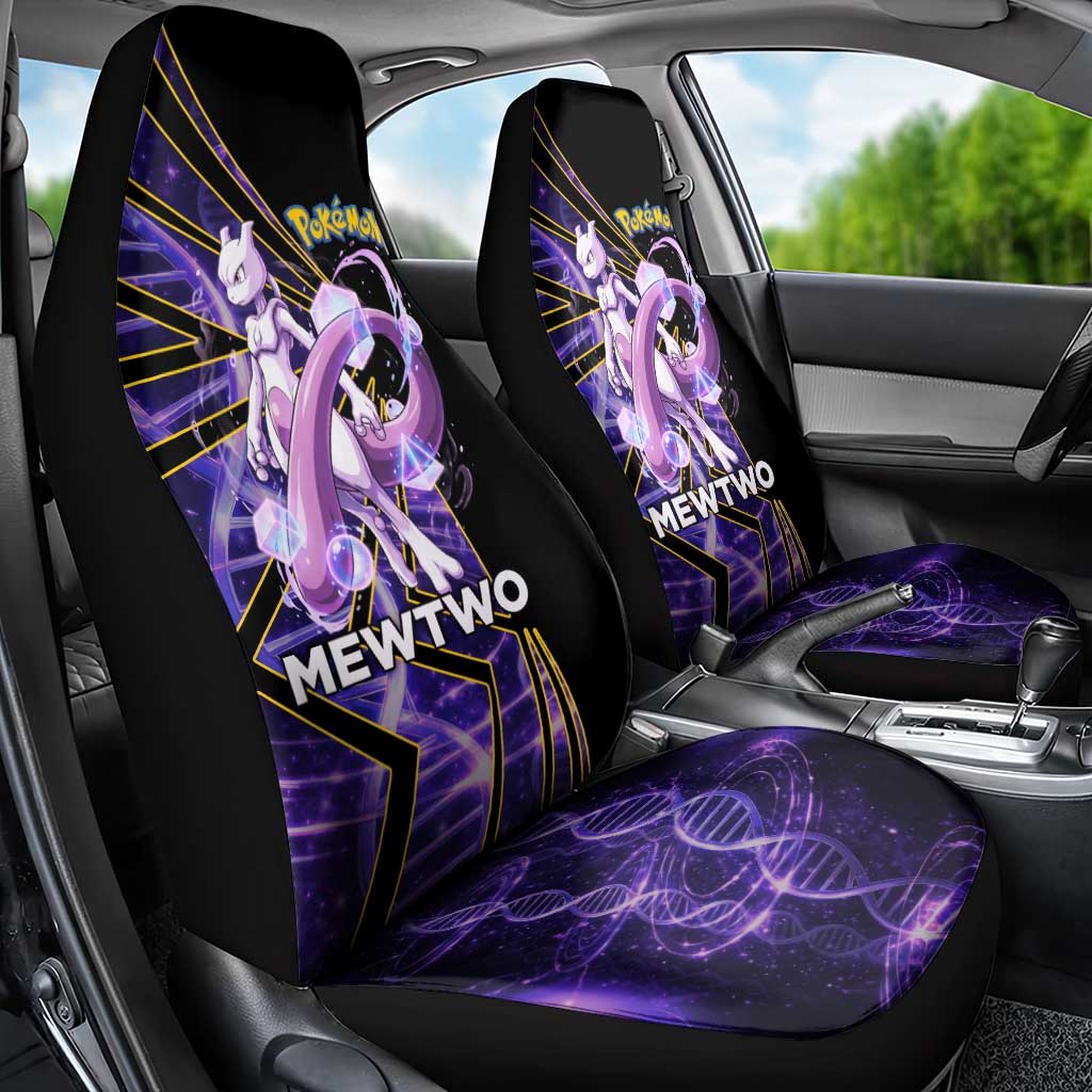 Mewtwo Poké Car Seat Cover Psychic DNA Comic Style