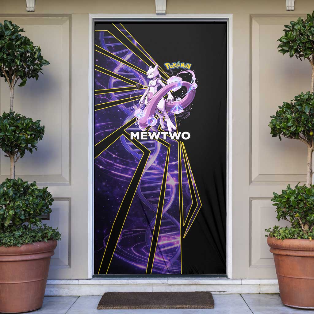 Mewtwo Poké Door Cover Psychic DNA Comic Style