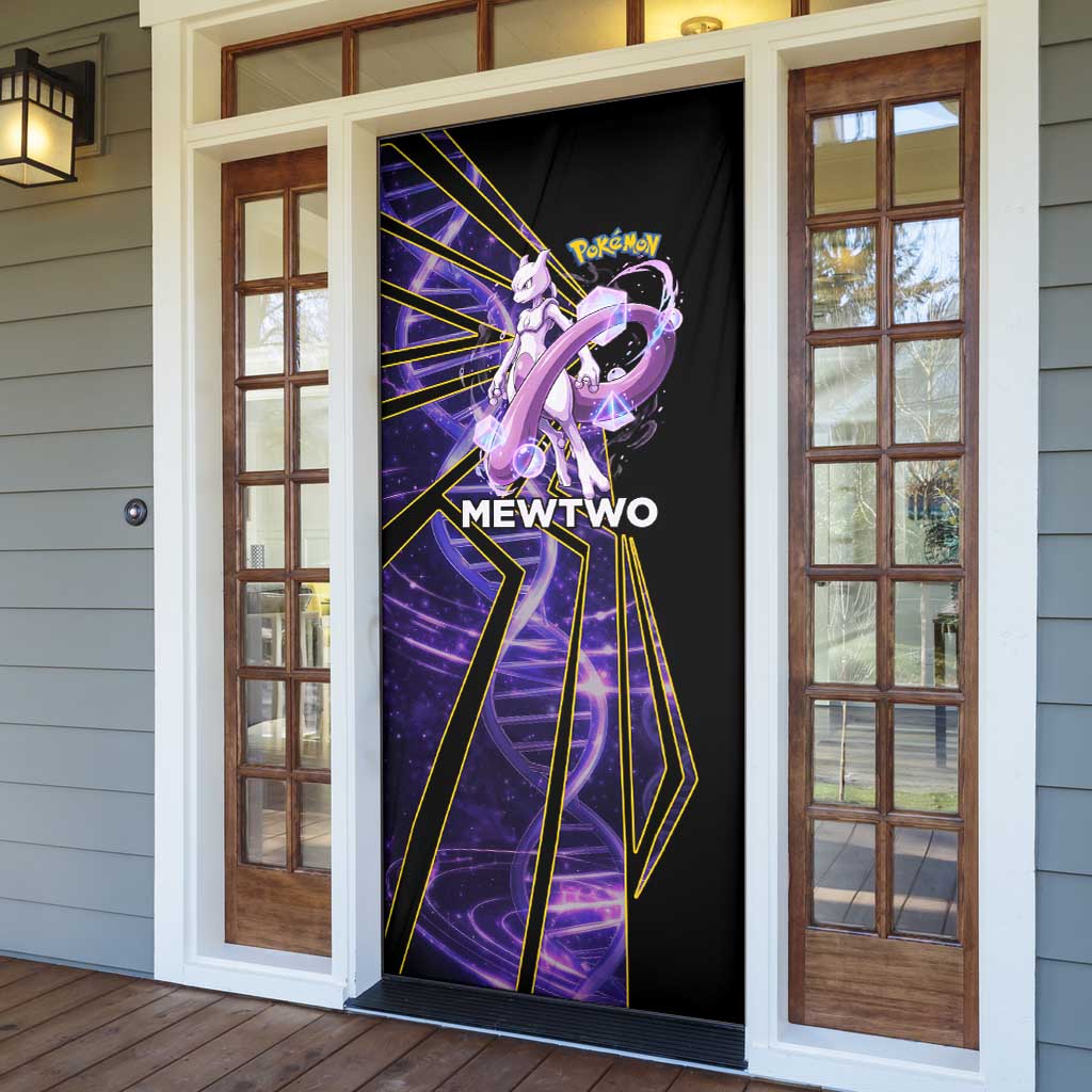 Mewtwo Poké Door Cover Psychic DNA Comic Style