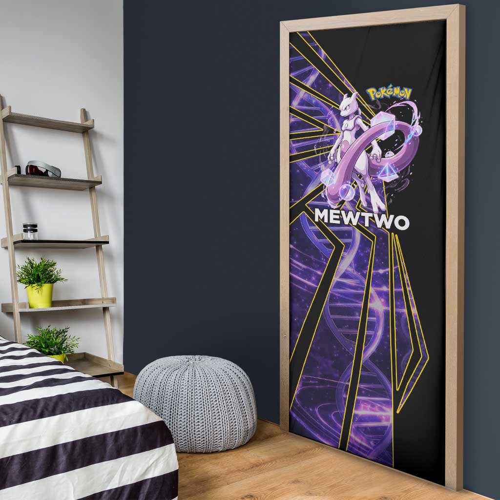 Mewtwo Poké Door Cover Psychic DNA Comic Style