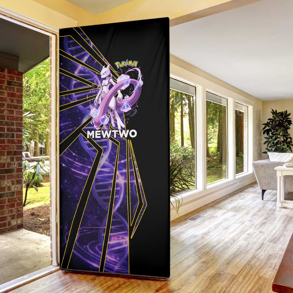 Mewtwo Poké Door Cover Psychic DNA Comic Style