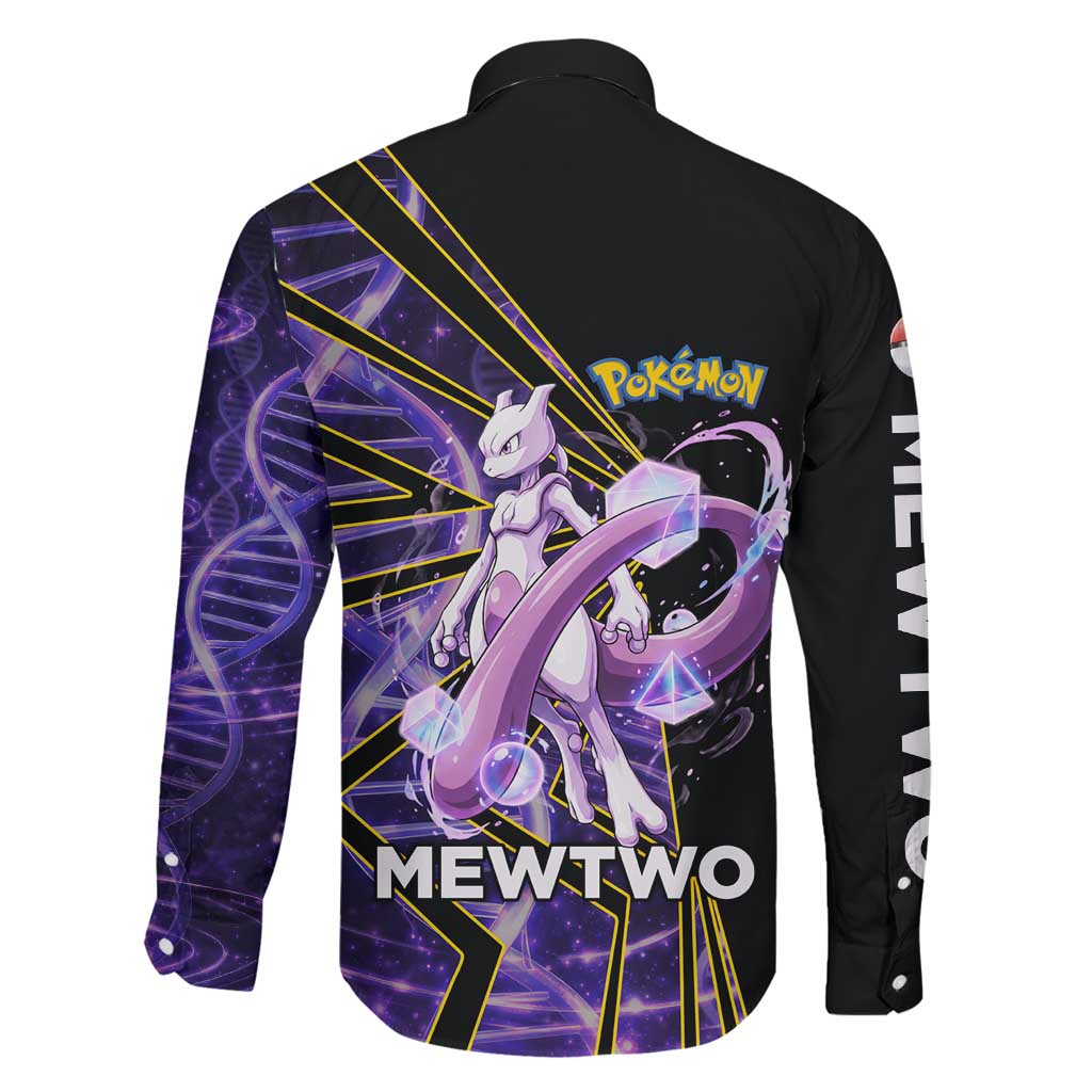 Mewtwo Poké Family Matching Mermaid Dress and Hawaiian Shirt Psychic DNA Comic Style
