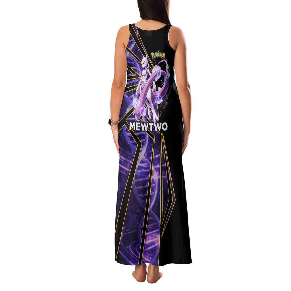 Mewtwo Poké Family Matching Tank Maxi Dress and Hawaiian Shirt Psychic DNA Comic Style