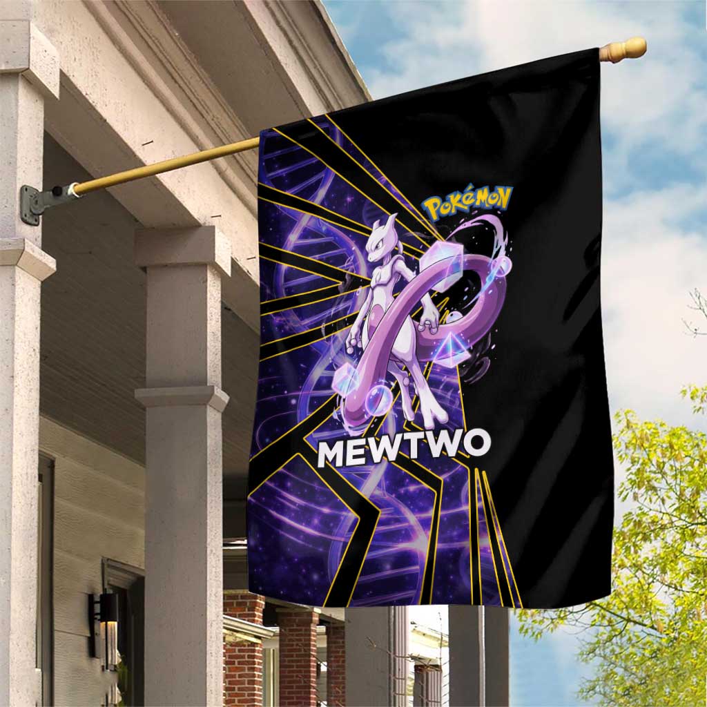 Mewtwo Poké Garden Flag Psychic DNA Comic Style