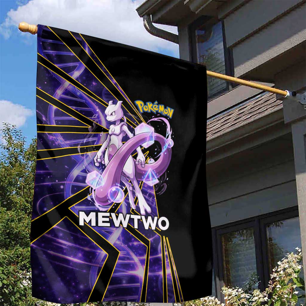 Mewtwo Poké Garden Flag Psychic DNA Comic Style