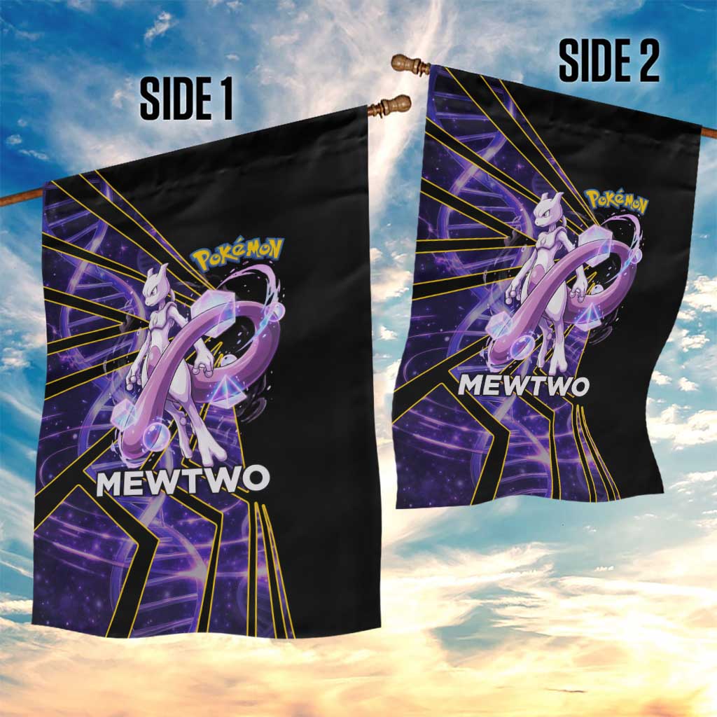 Mewtwo Poké Garden Flag Psychic DNA Comic Style
