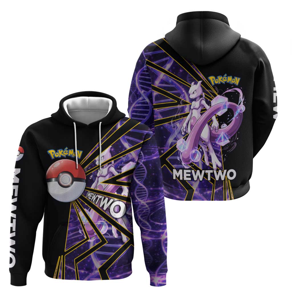 Mewtwo Poké Hoodie Psychic DNA Comic Style