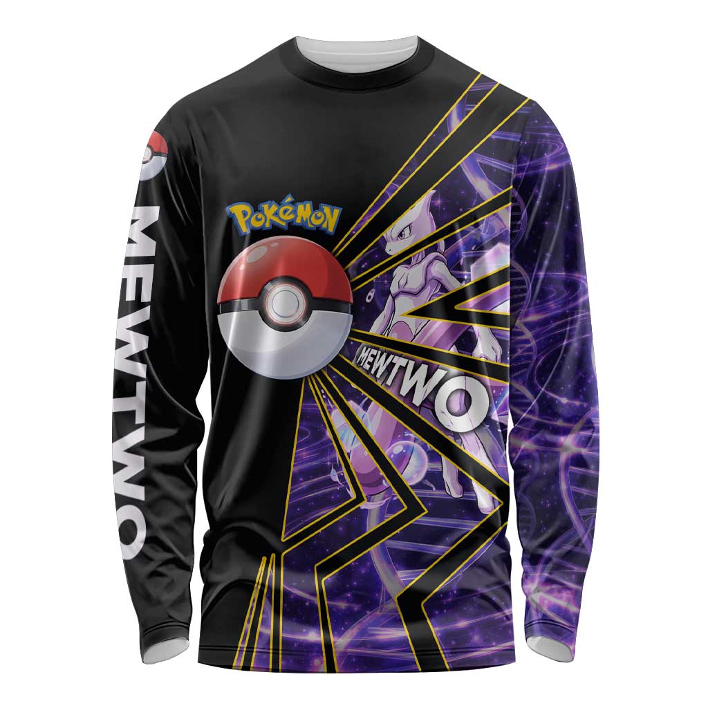 Mewtwo Poké Long Sleeve Shirt Psychic DNA Comic Style