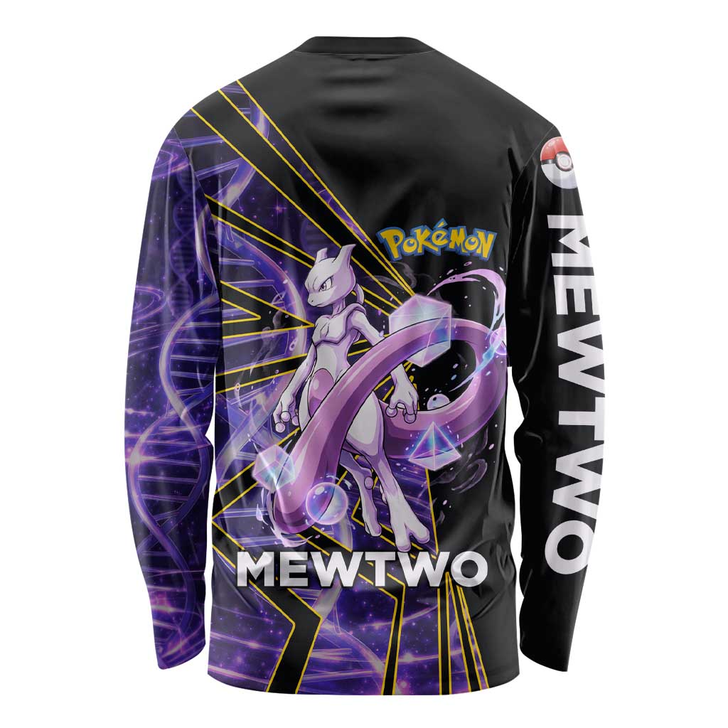 Mewtwo Poké Long Sleeve Shirt Psychic DNA Comic Style