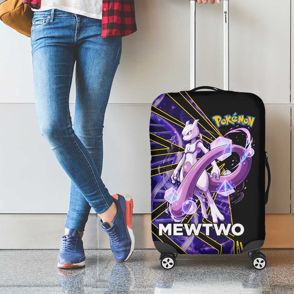 Mewtwo Poké Luggage Cover Psychic DNA Comic Style