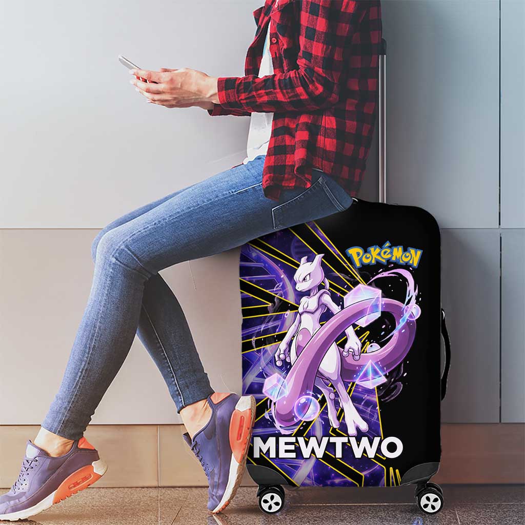 Mewtwo Poké Luggage Cover Psychic DNA Comic Style