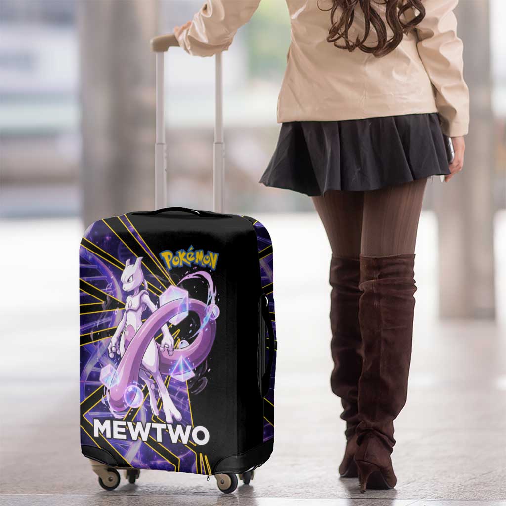 Mewtwo Poké Luggage Cover Psychic DNA Comic Style