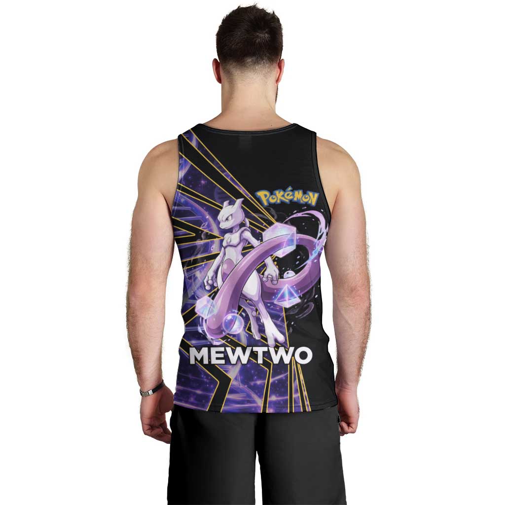 Mewtwo Poké Men Tank Top Psychic DNA Comic Style