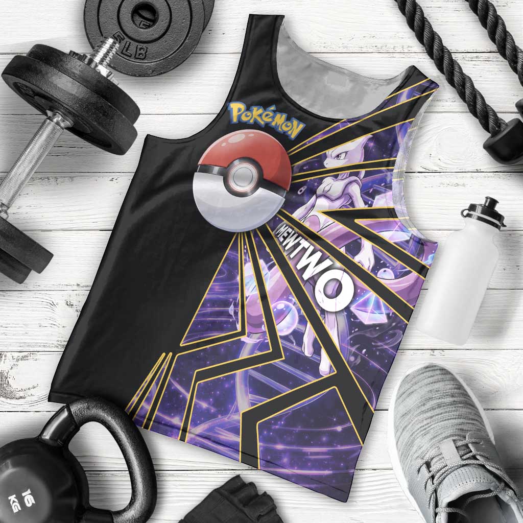 Mewtwo Poké Men Tank Top Psychic DNA Comic Style