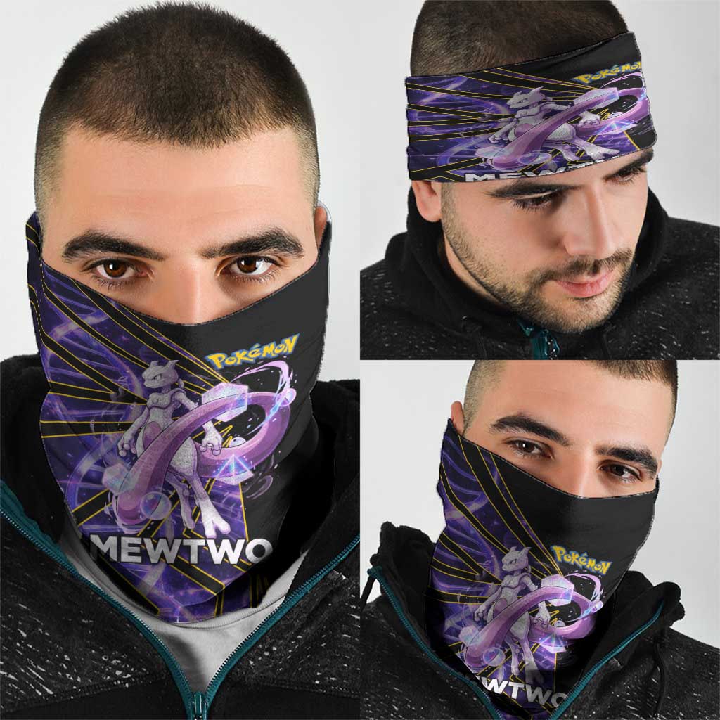 Mewtwo Poké Neck Gaiter Psychic DNA Comic Style