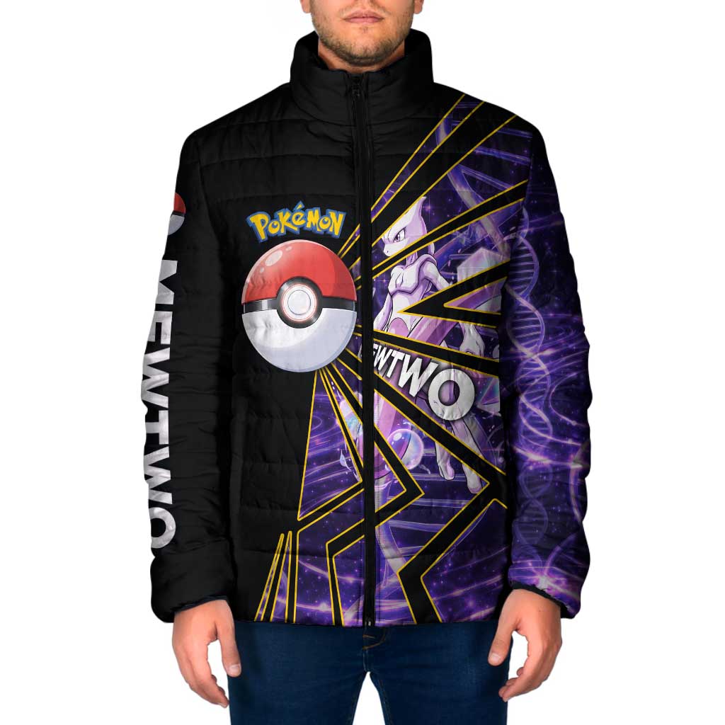 Mewtwo Poké Padded Jacket Psychic DNA Comic Style