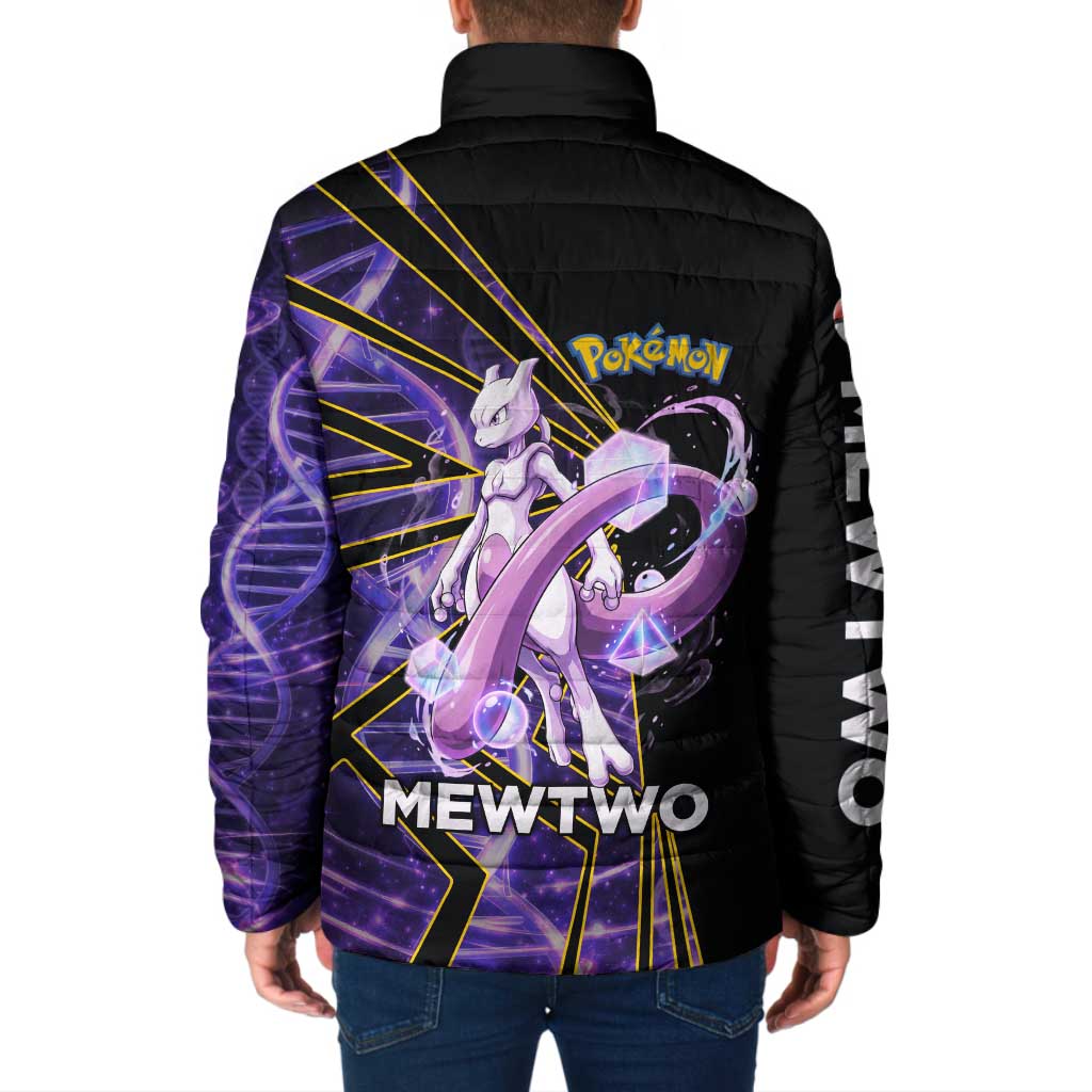 Mewtwo Poké Padded Jacket Psychic DNA Comic Style