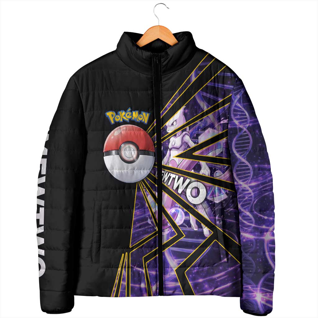 Mewtwo Poké Padded Jacket Psychic DNA Comic Style