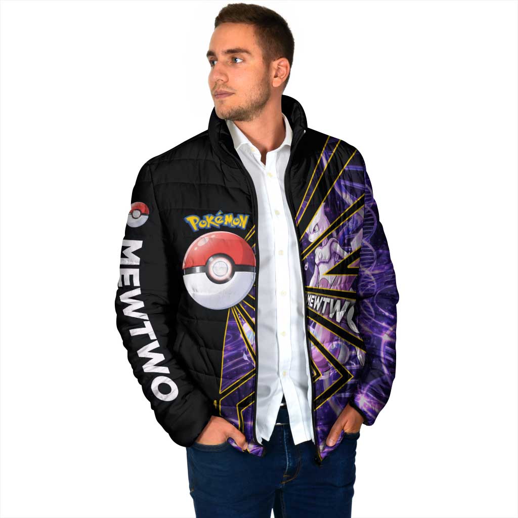 Mewtwo Poké Padded Jacket Psychic DNA Comic Style
