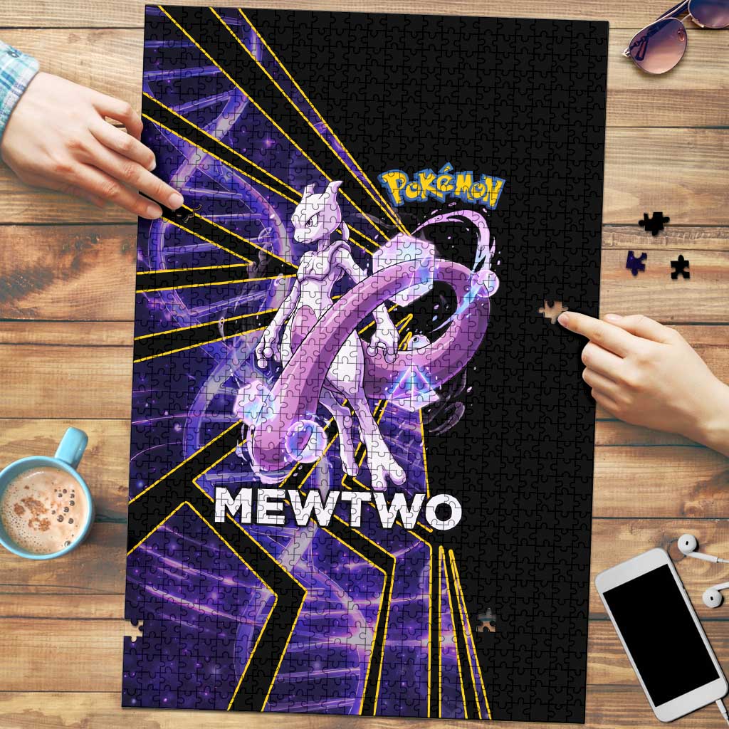 Mewtwo Poké Puzzle Psychic DNA Comic Style