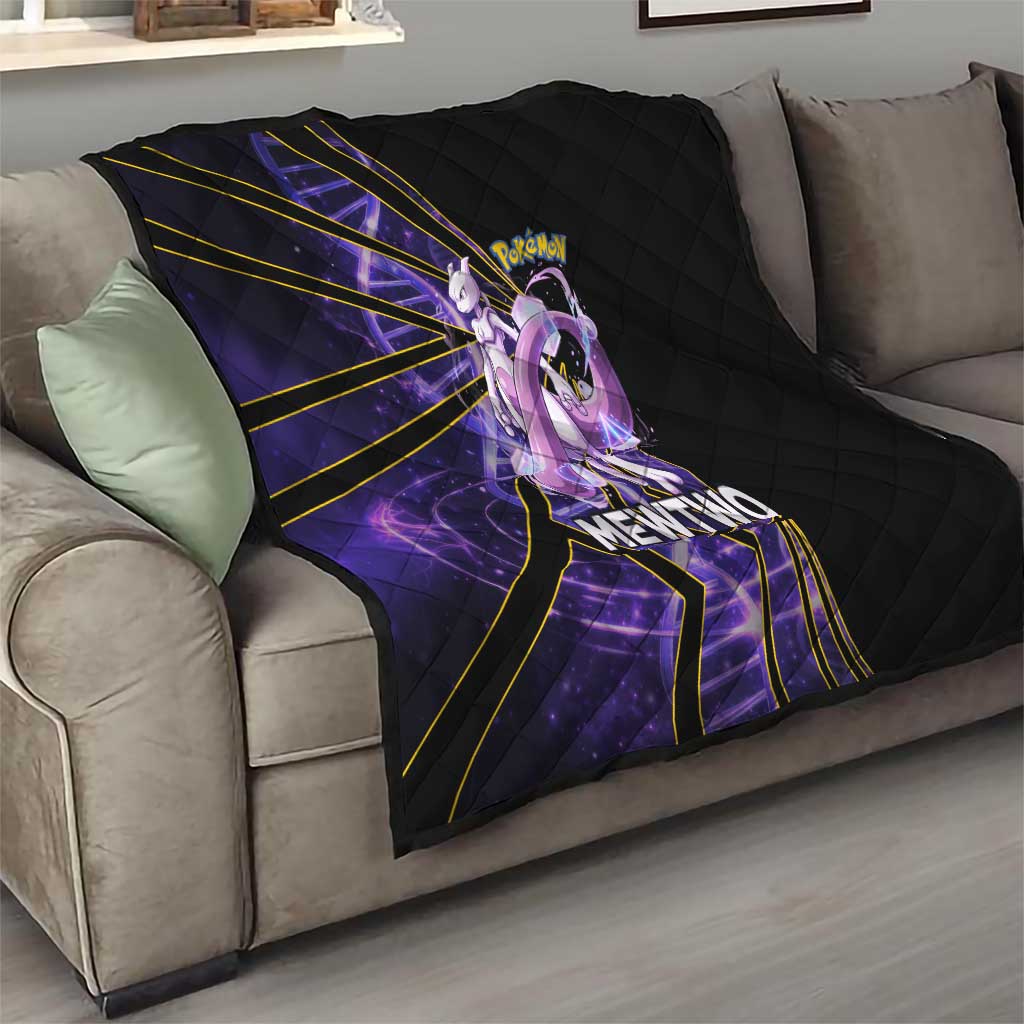 Mewtwo Poké Quilt Psychic DNA Comic Style