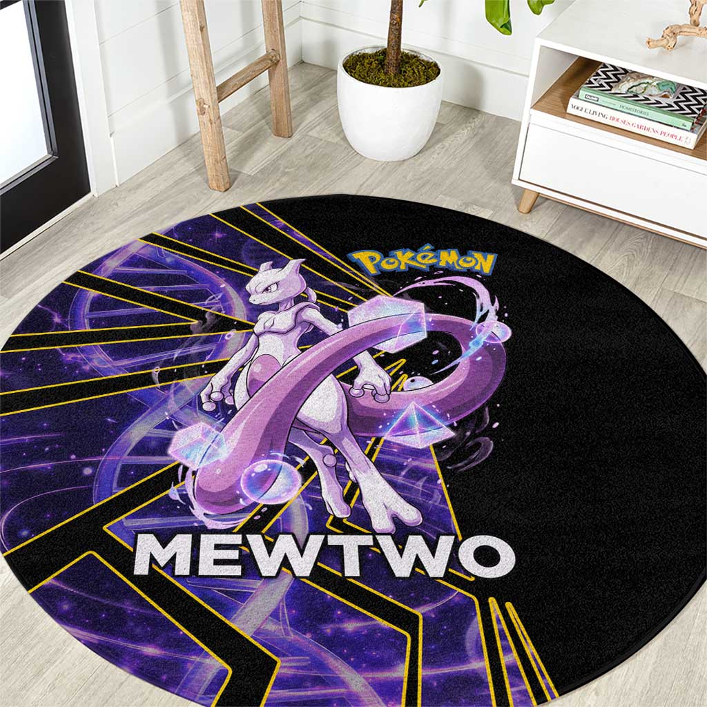 Mewtwo Poké Round Carpet Psychic DNA Comic Style
