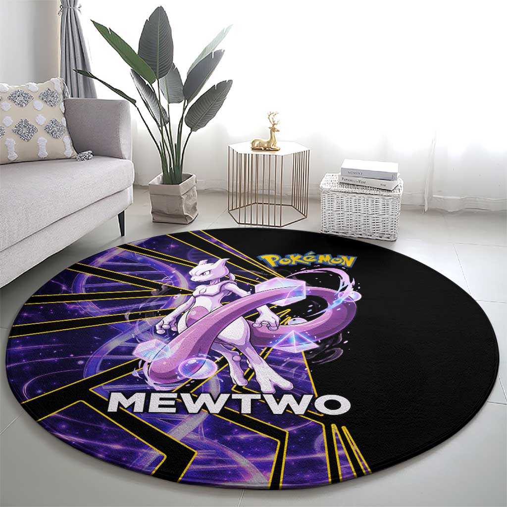 Mewtwo Poké Round Carpet Psychic DNA Comic Style