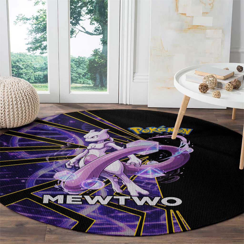Mewtwo Poké Round Carpet Psychic DNA Comic Style