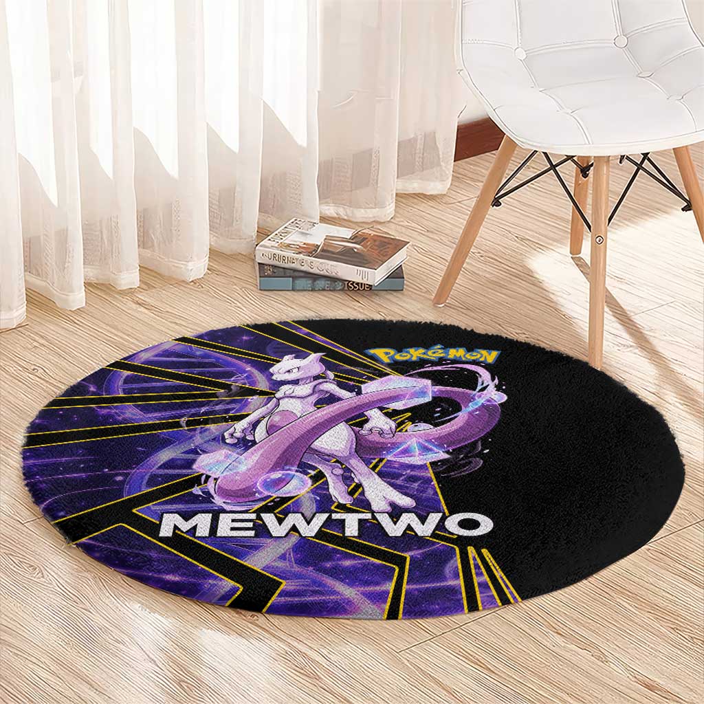 Mewtwo Poké Round Carpet Psychic DNA Comic Style