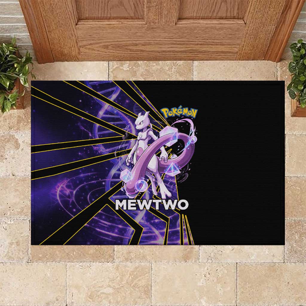 Mewtwo Poké Rubber Doormat Psychic DNA Comic Style