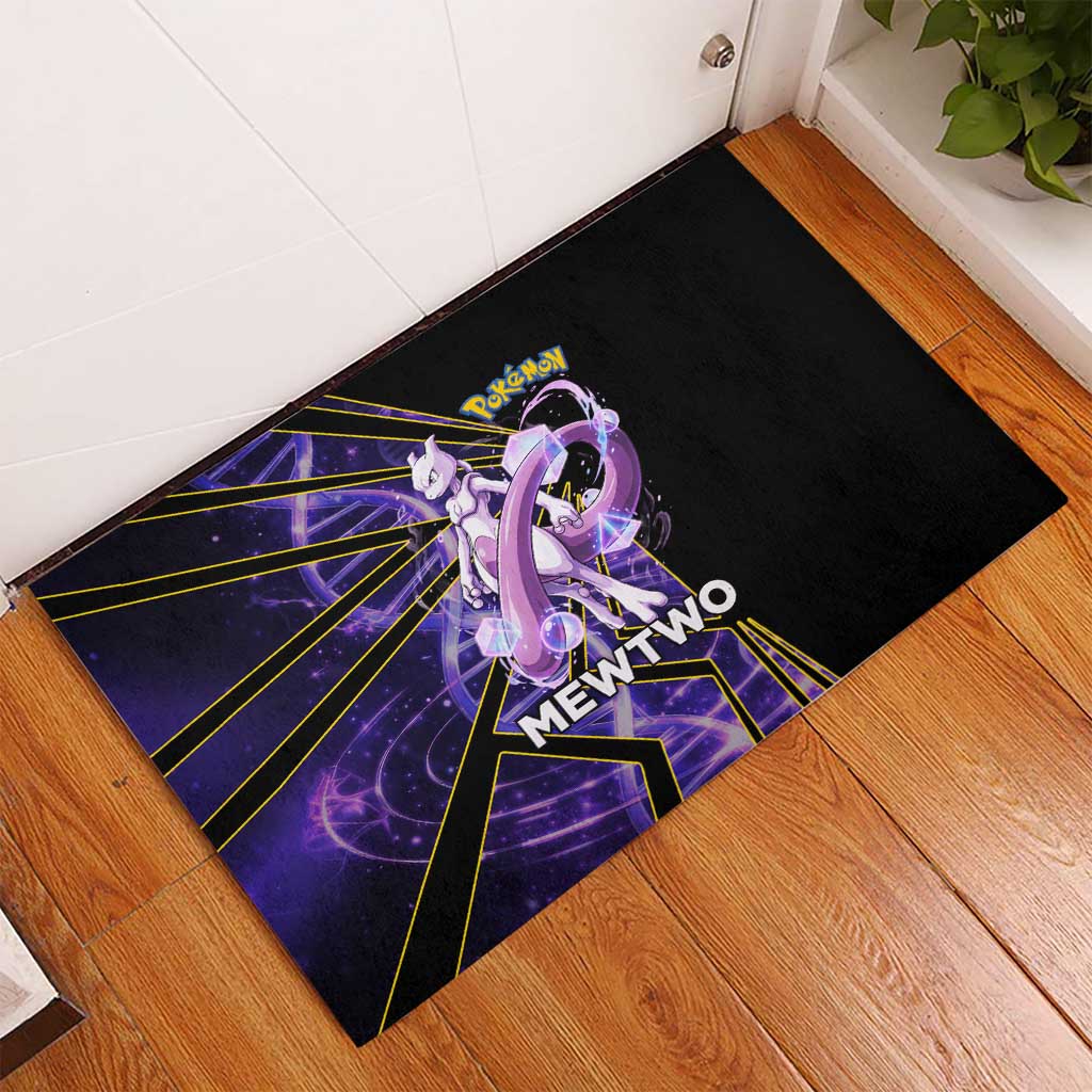 Mewtwo Poké Rubber Doormat Psychic DNA Comic Style