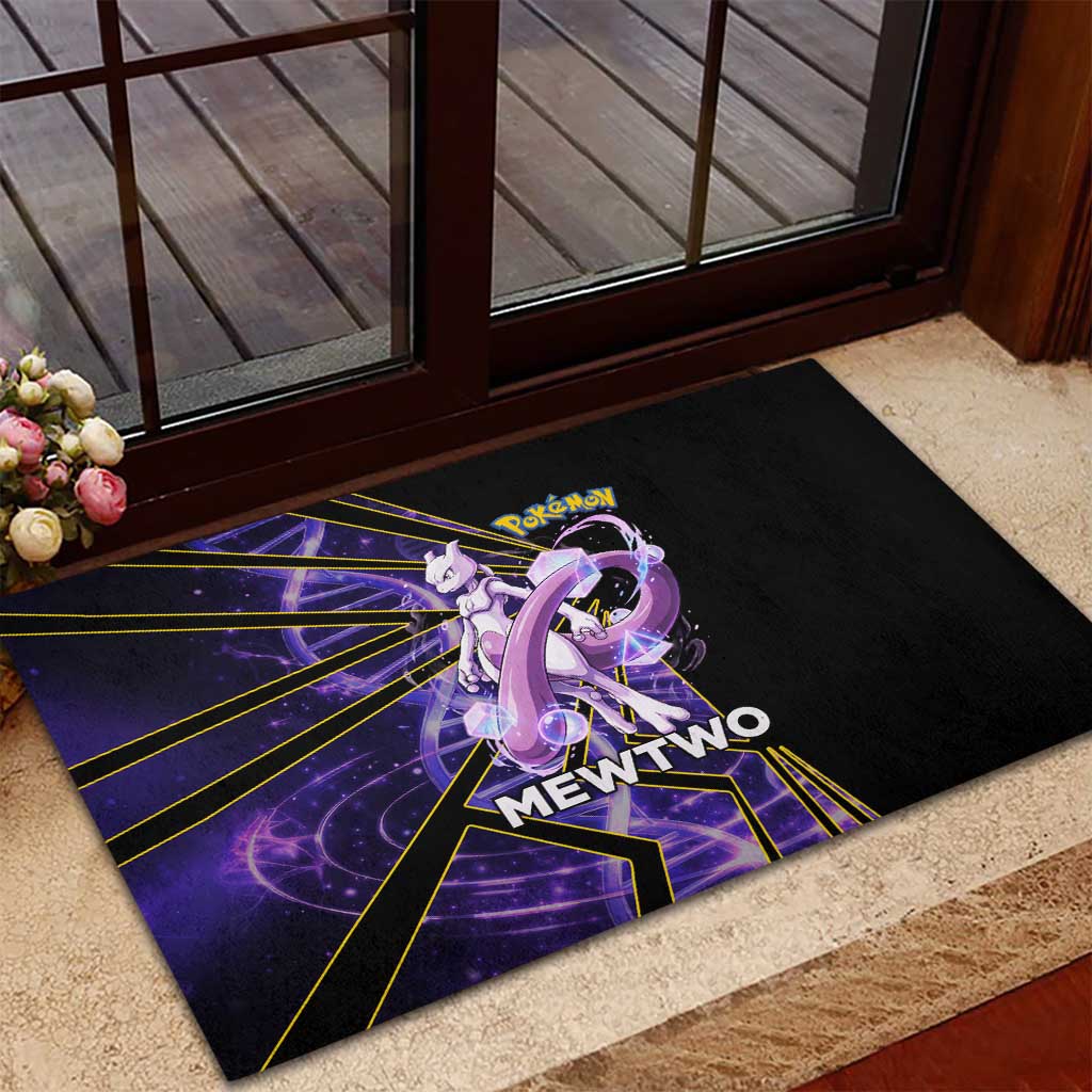 Mewtwo Poké Rubber Doormat Psychic DNA Comic Style