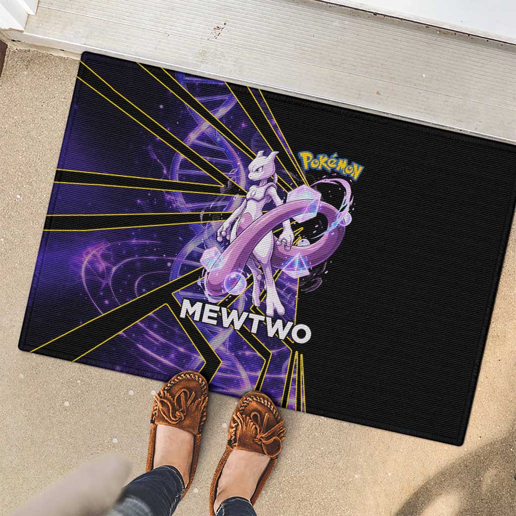 Mewtwo Poké Rubber Doormat Psychic DNA Comic Style