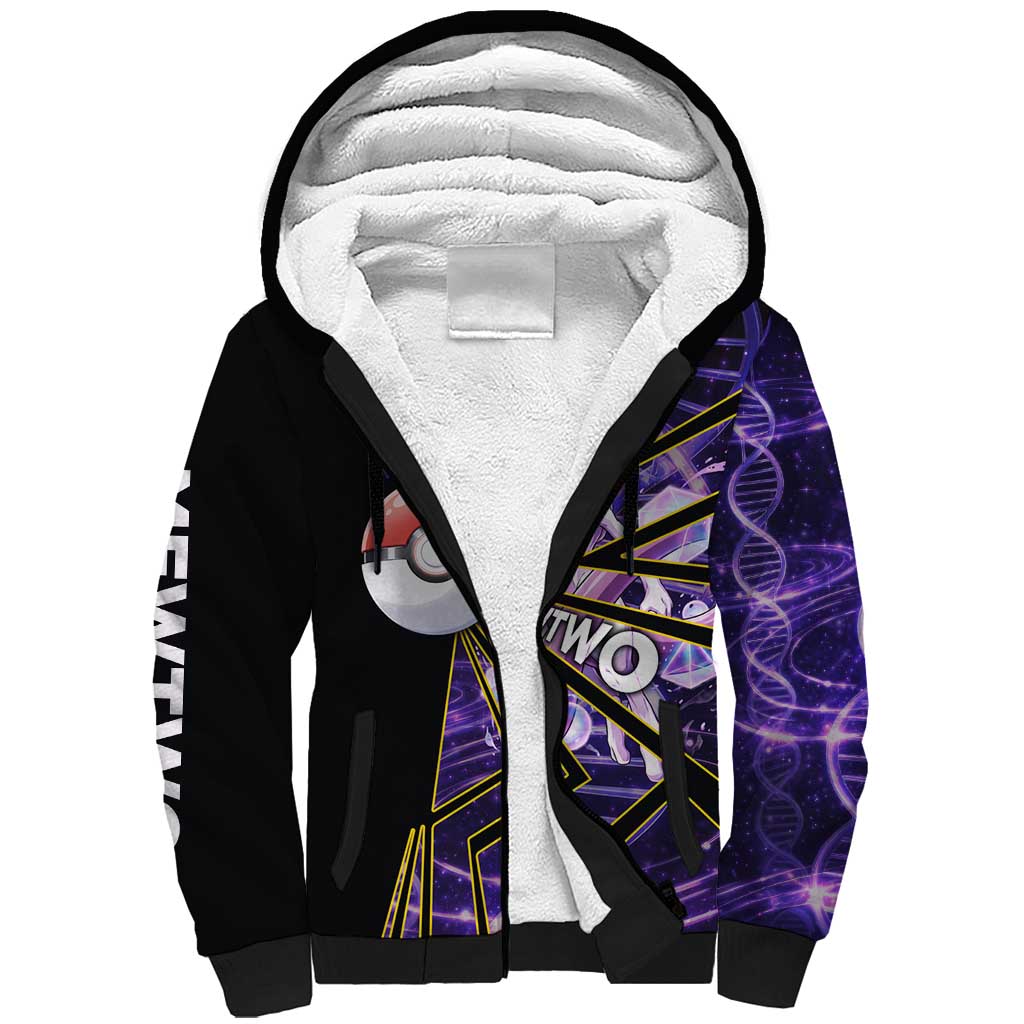 Mewtwo Poké Sherpa Hoodie Psychic DNA Comic Style