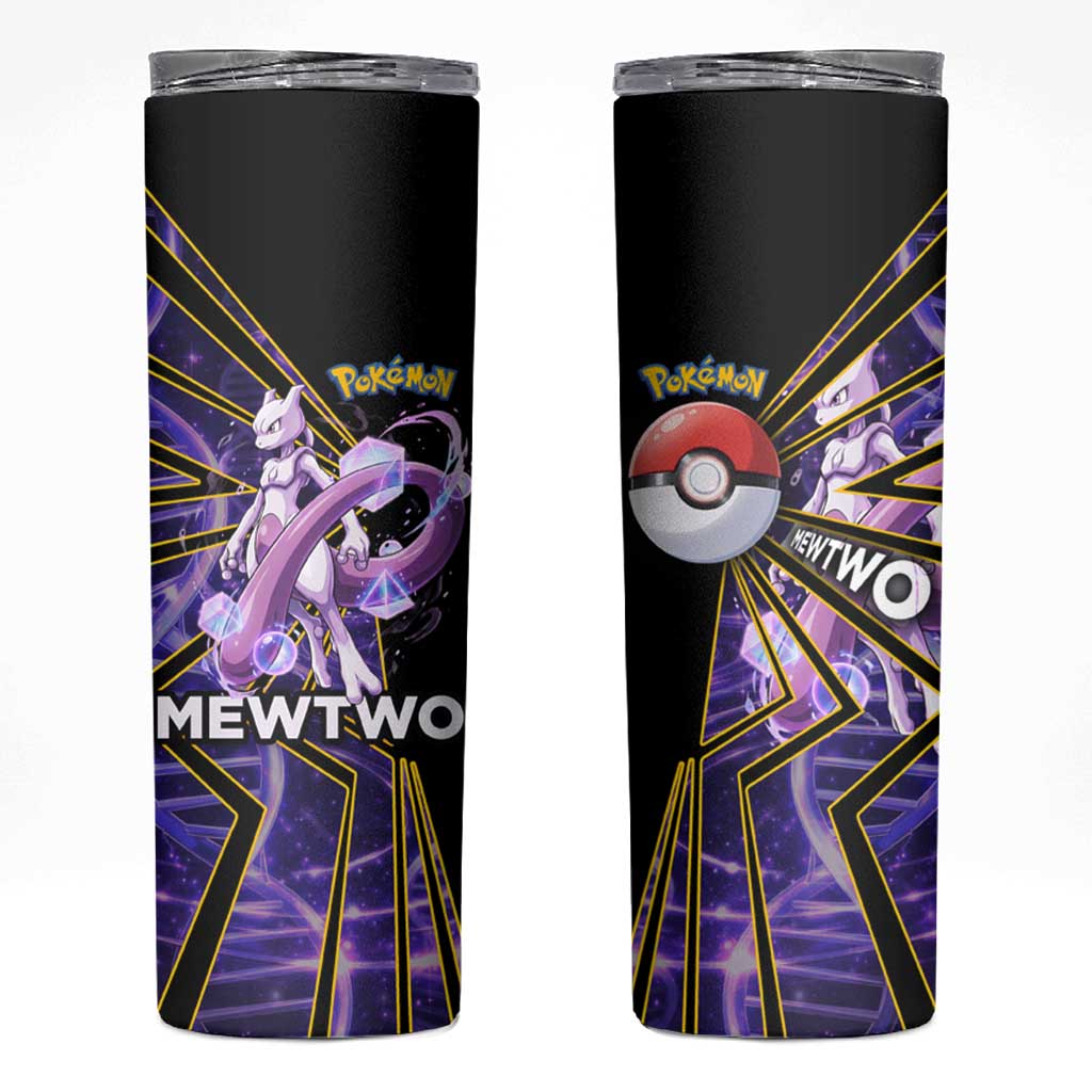 Mewtwo Poké Skinny Tumbler Psychic DNA Comic Style
