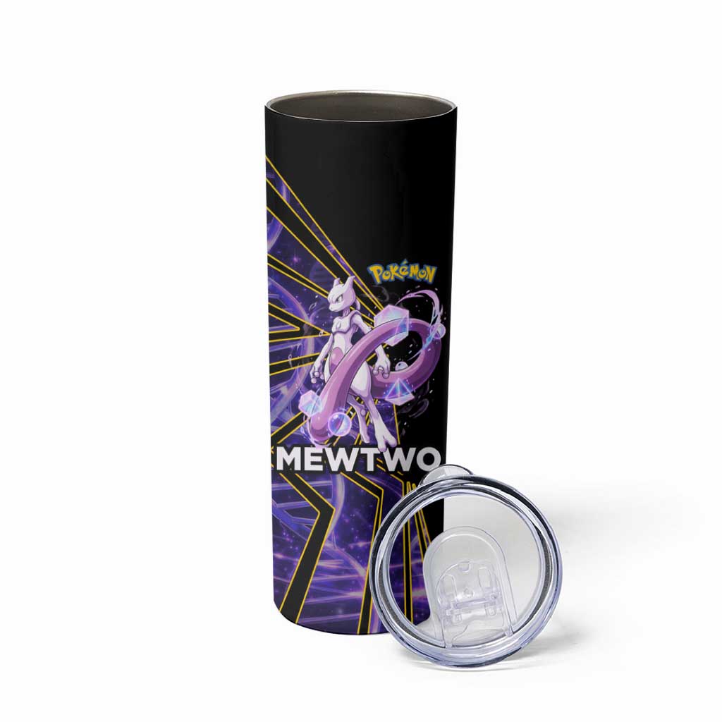 Mewtwo Poké Skinny Tumbler Psychic DNA Comic Style