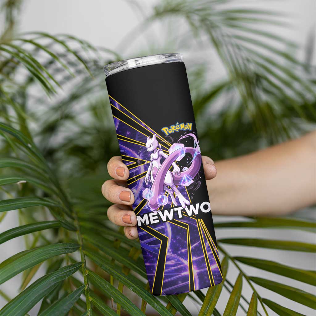 Mewtwo Poké Skinny Tumbler Psychic DNA Comic Style