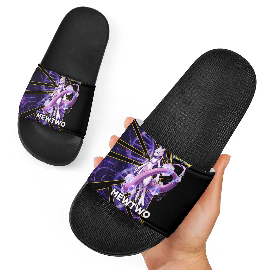 Mewtwo Poké Slide Sandals Psychic DNA Comic Style
