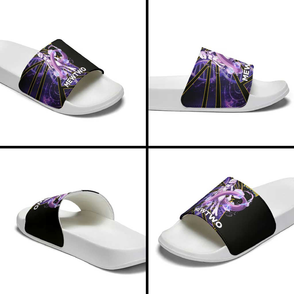 Mewtwo Poké Slide Sandals Psychic DNA Comic Style