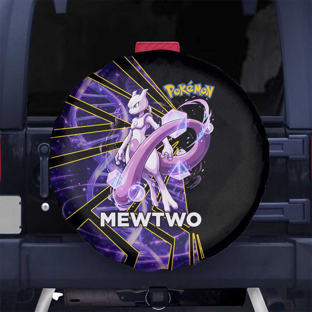 Mewtwo Poké Spare Tire Cover Psychic DNA Comic Style