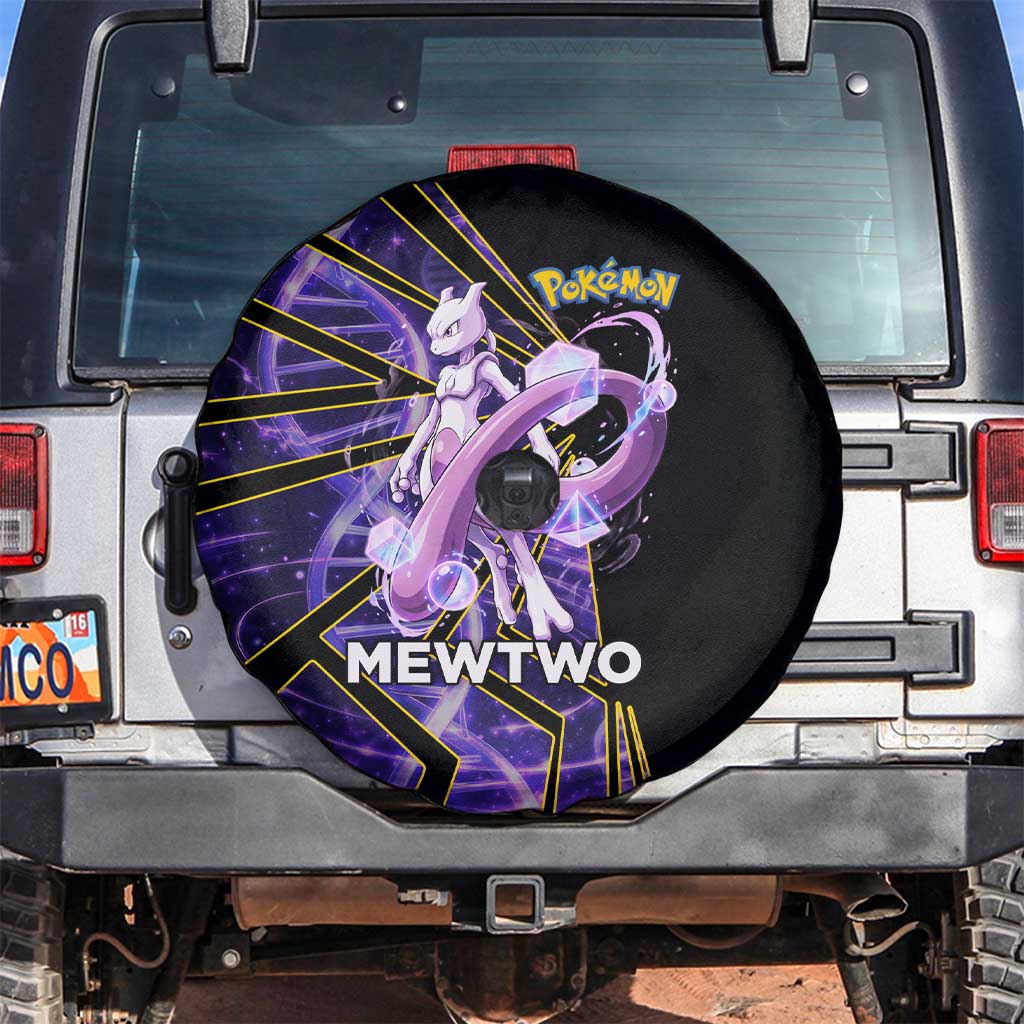 Mewtwo Poké Spare Tire Cover Psychic DNA Comic Style